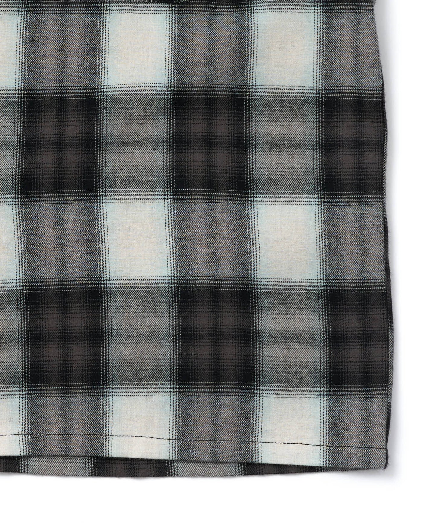 オンブレチェックシャツ[Black]