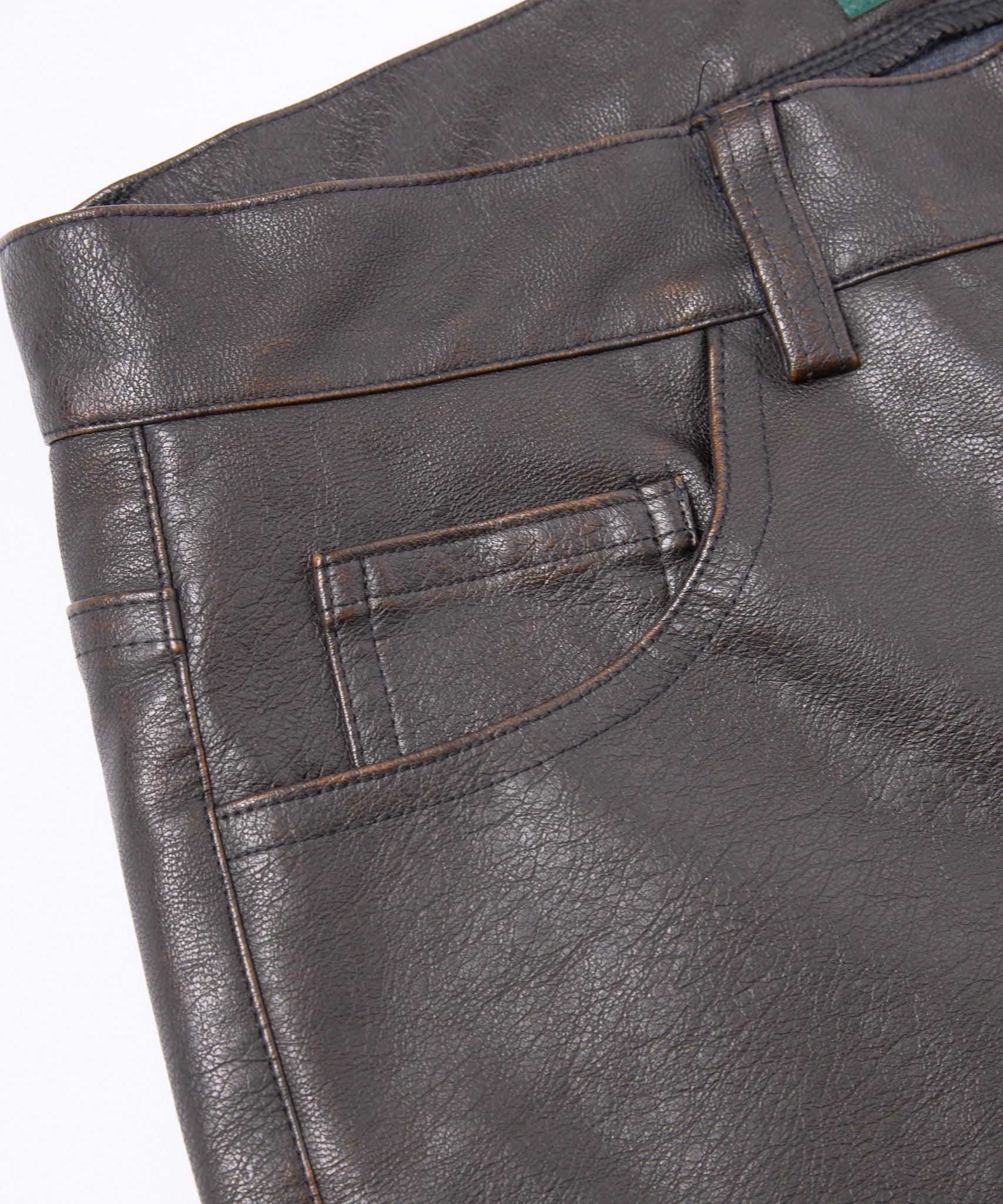 フェイクレザー5ポケットパンツ[Black] – Noen