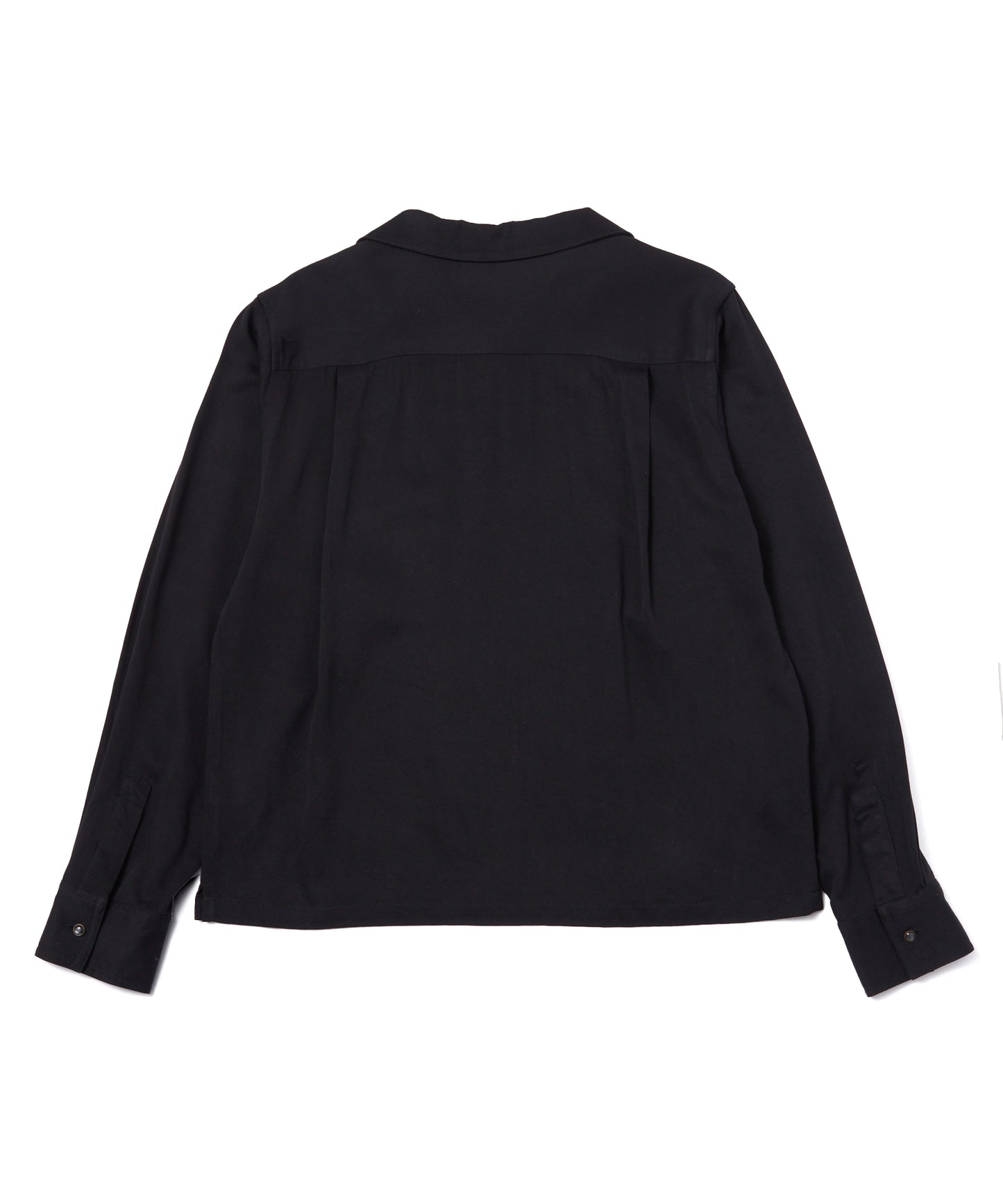 レーヨンプルオーバーシャツ[Black]