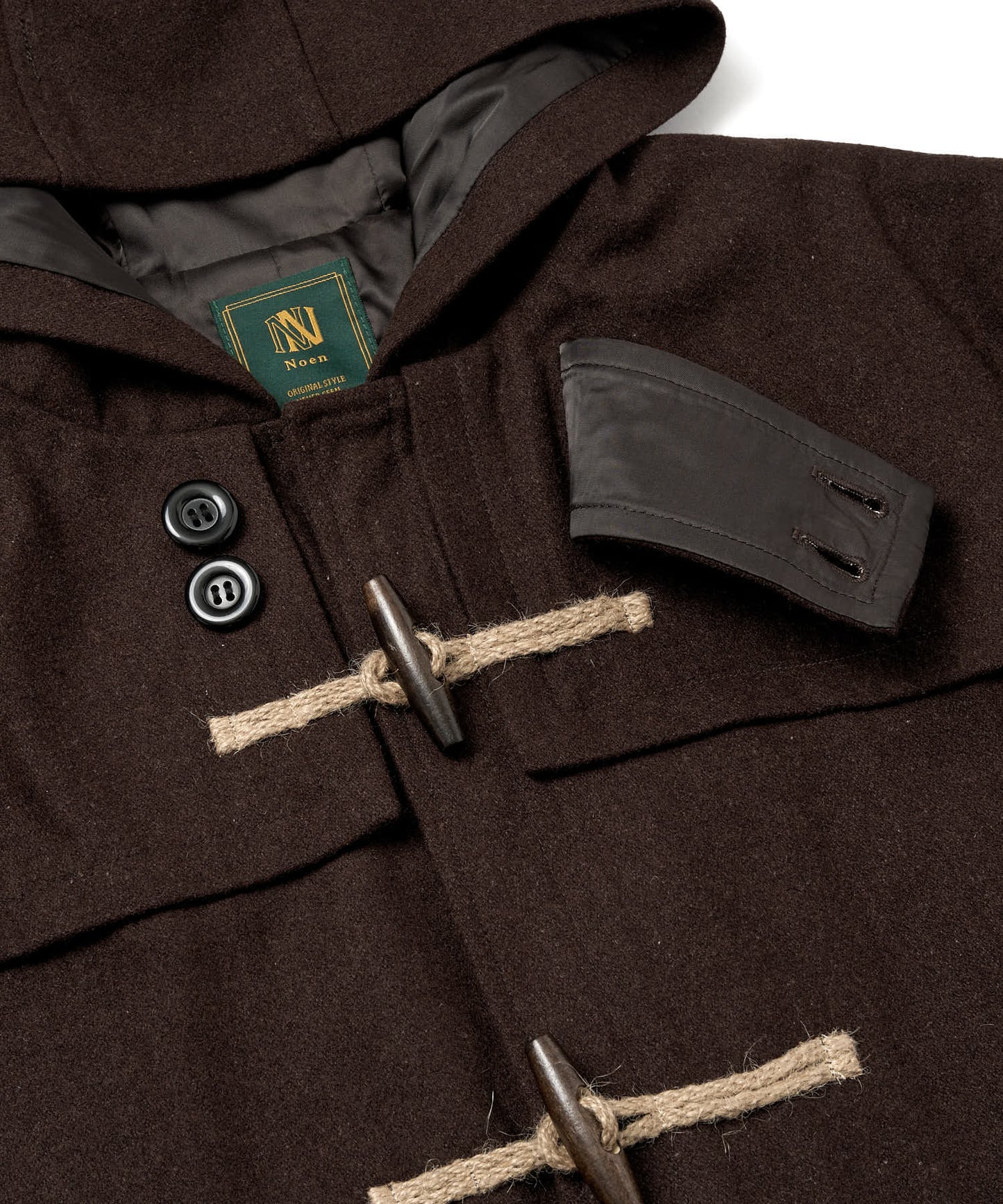 ウールメルトンダッフルブルゾン[Dark Brown]