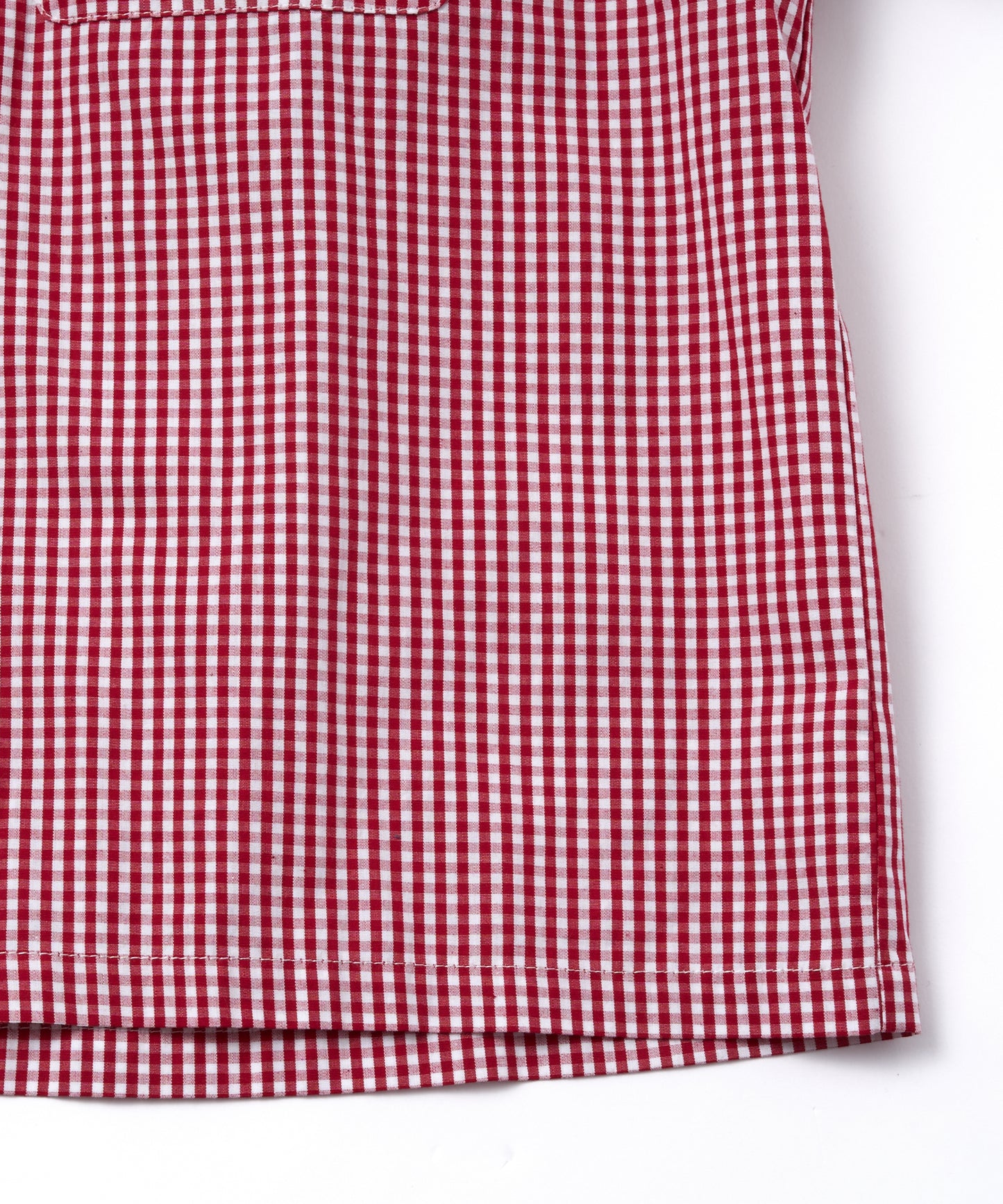 オープンカラーギンガムチェックシャツ[Red]