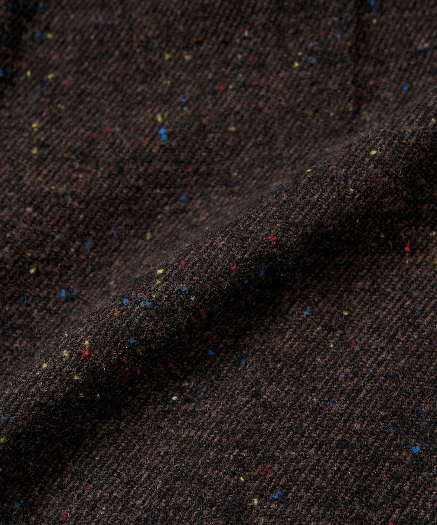 カラーネップタックワイドパンツ[Dark Brown]