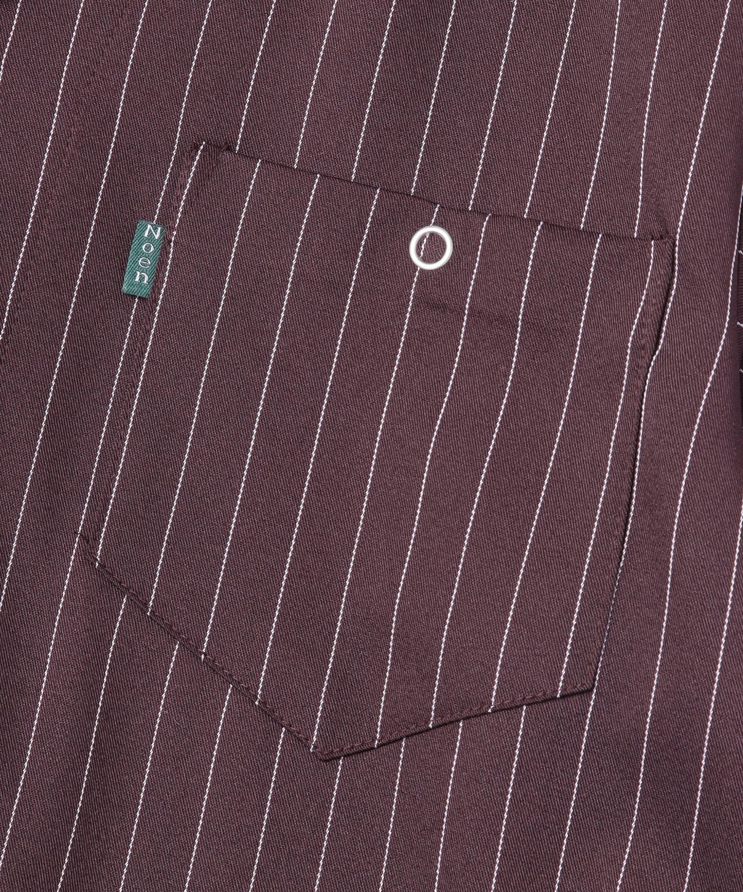 オープンカラーワークシャツ[Brown Stripe]