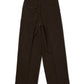 クラシックストレートスラックス[Dark Brown]