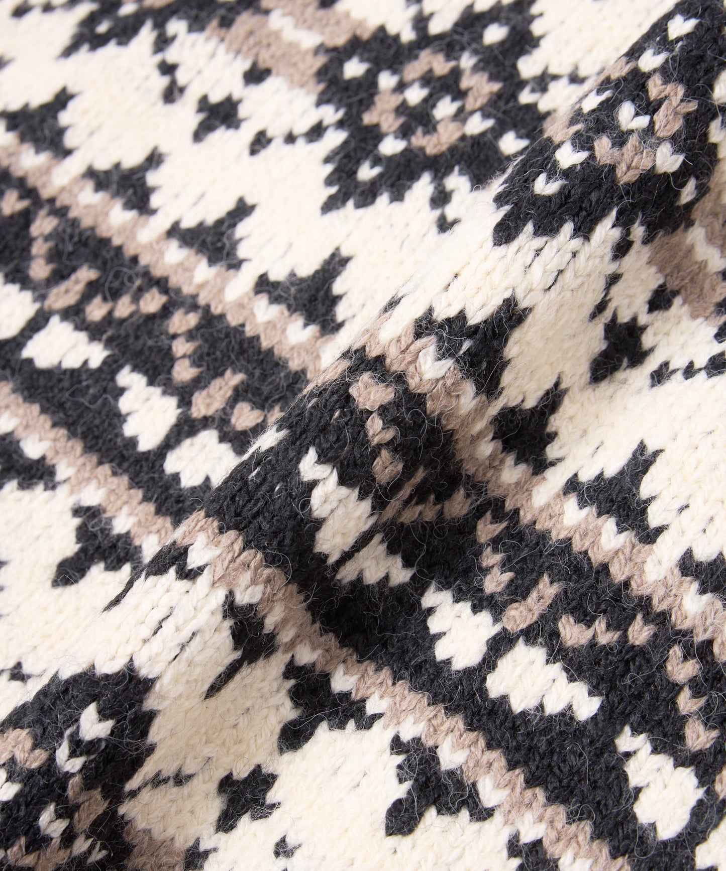 ノルディッククルーネックニット[Black]