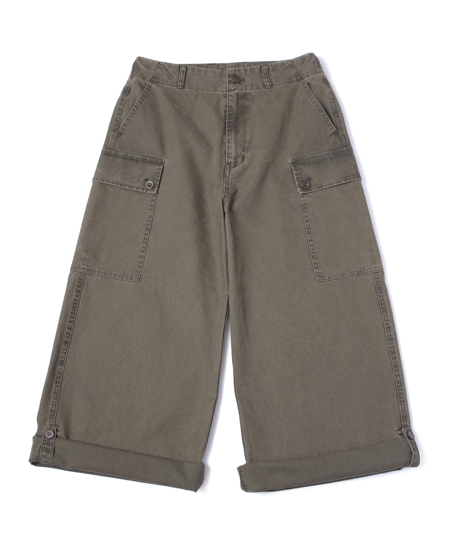 コットンウォッシュドミリタリーパンツ[Khaki]