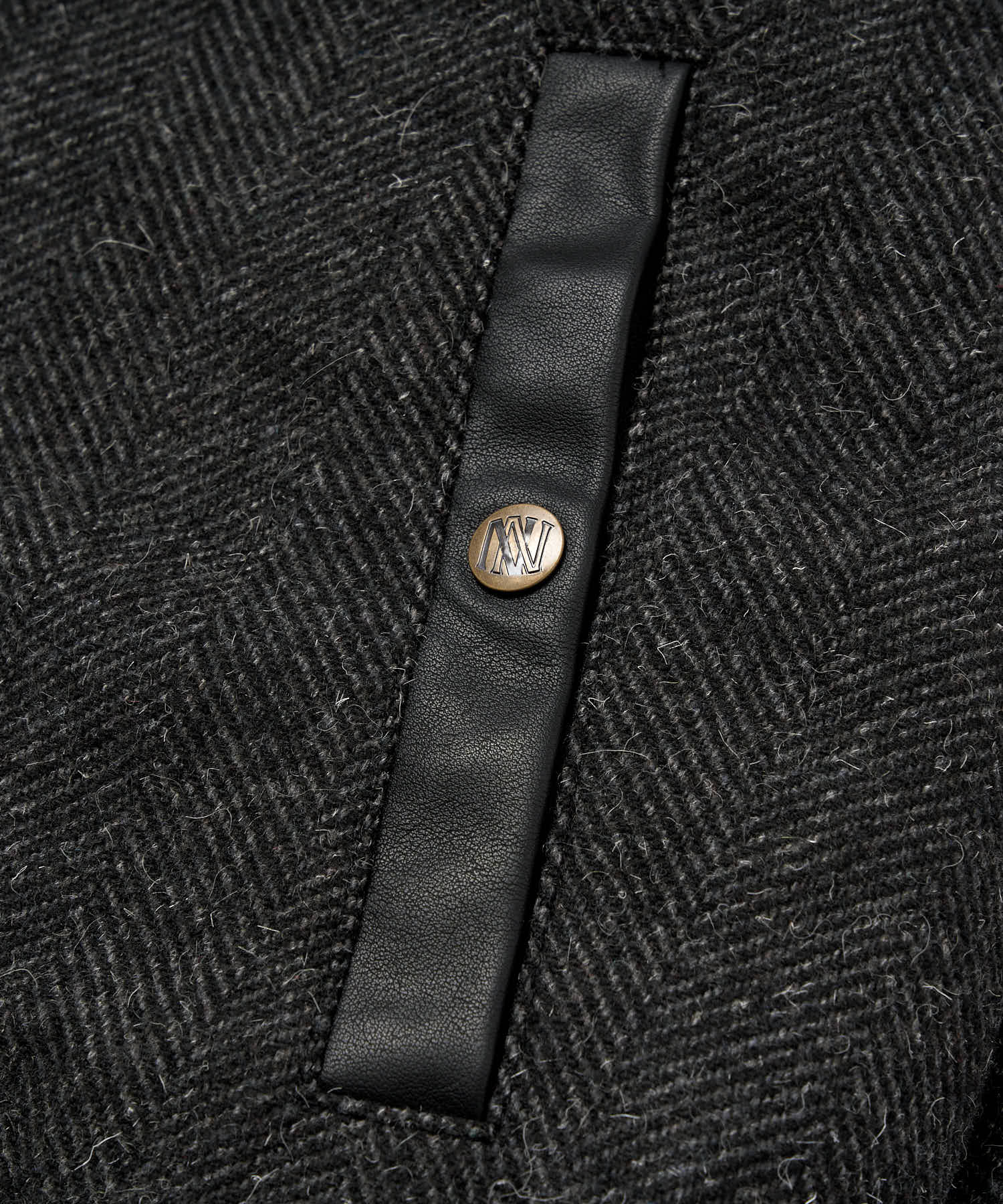 Noen レザーヨーク中綿ツイードジャケット レザーヨーク中綿ツイードジャケット（ダウンジャケット/コート