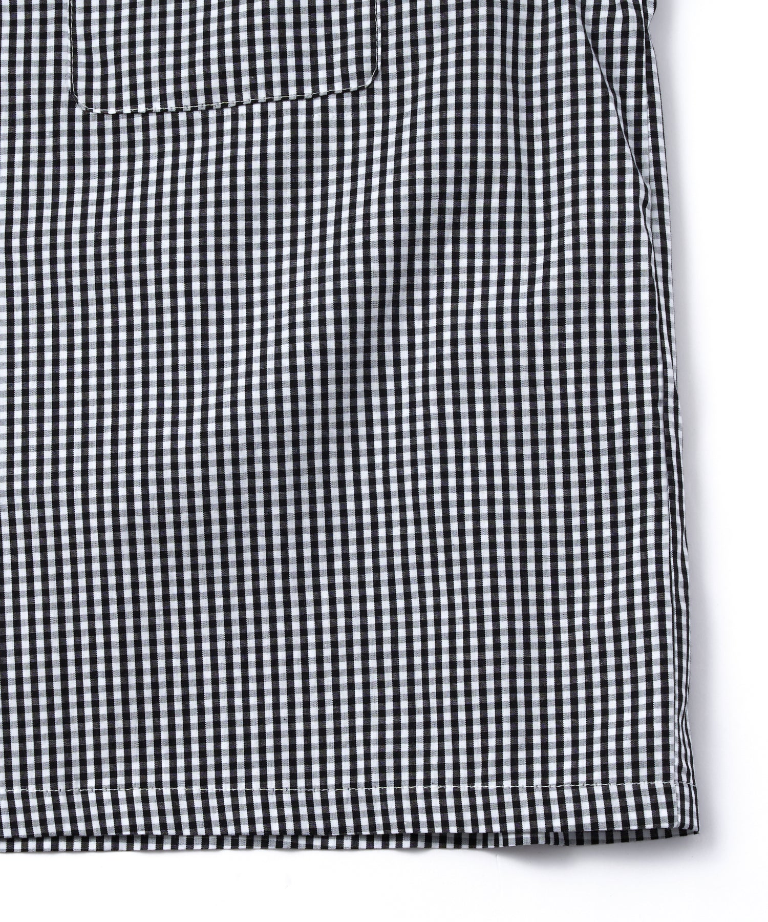 オープンカラーギンガムチェックシャツ[Black] – Noen
