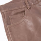 フェイクレザー5ポケットパンツ[Brown]