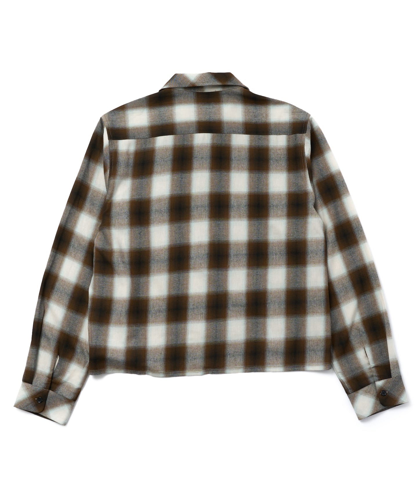 オンブレチェックシャツ[Brown]