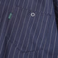 ストライプオープンカラーワークシャツ[Navy]