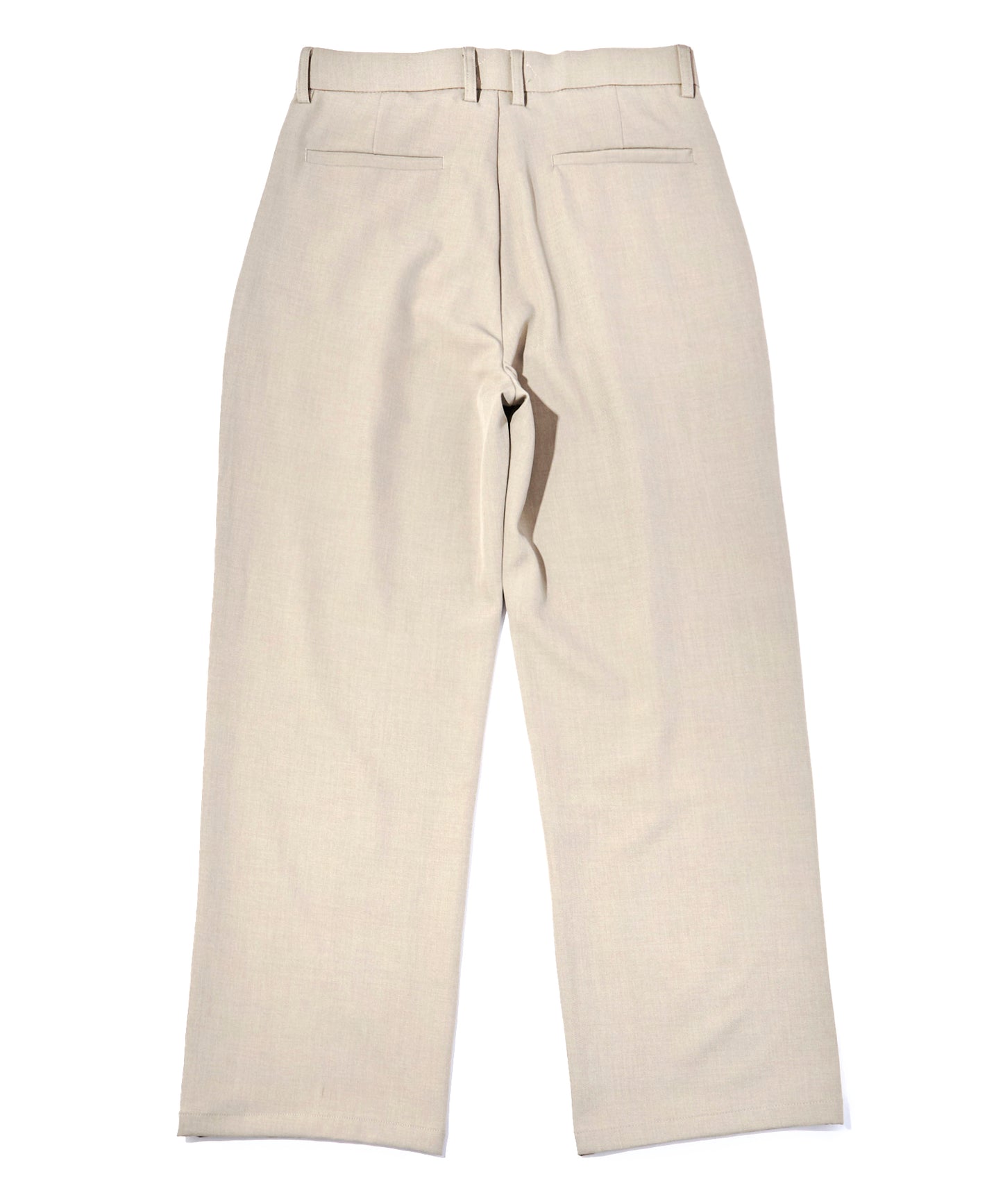 ダブルタックストレートスラックス[Beige]