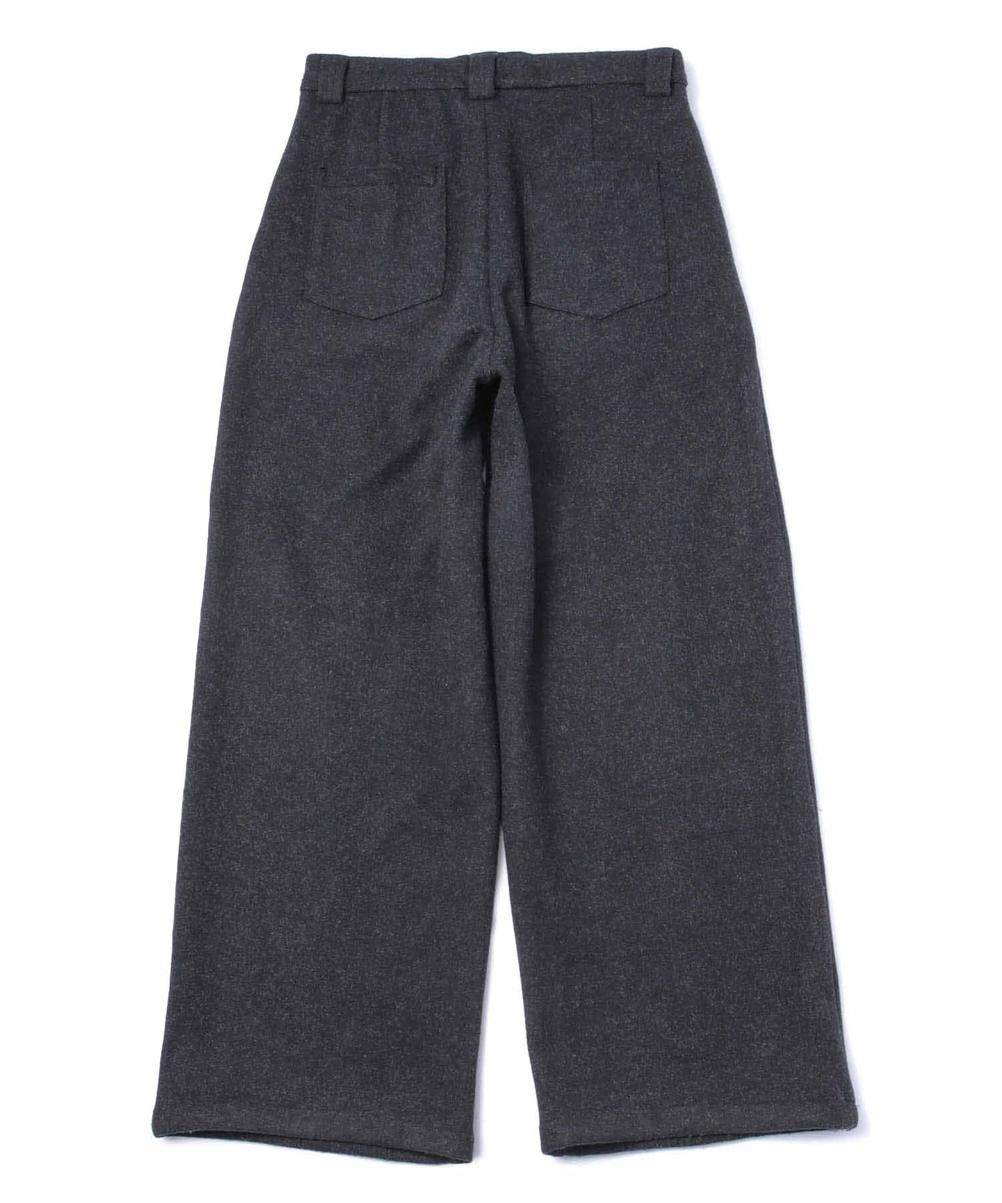 ジャージメルトンワイドスラックス[Black]【セットアップ対応】