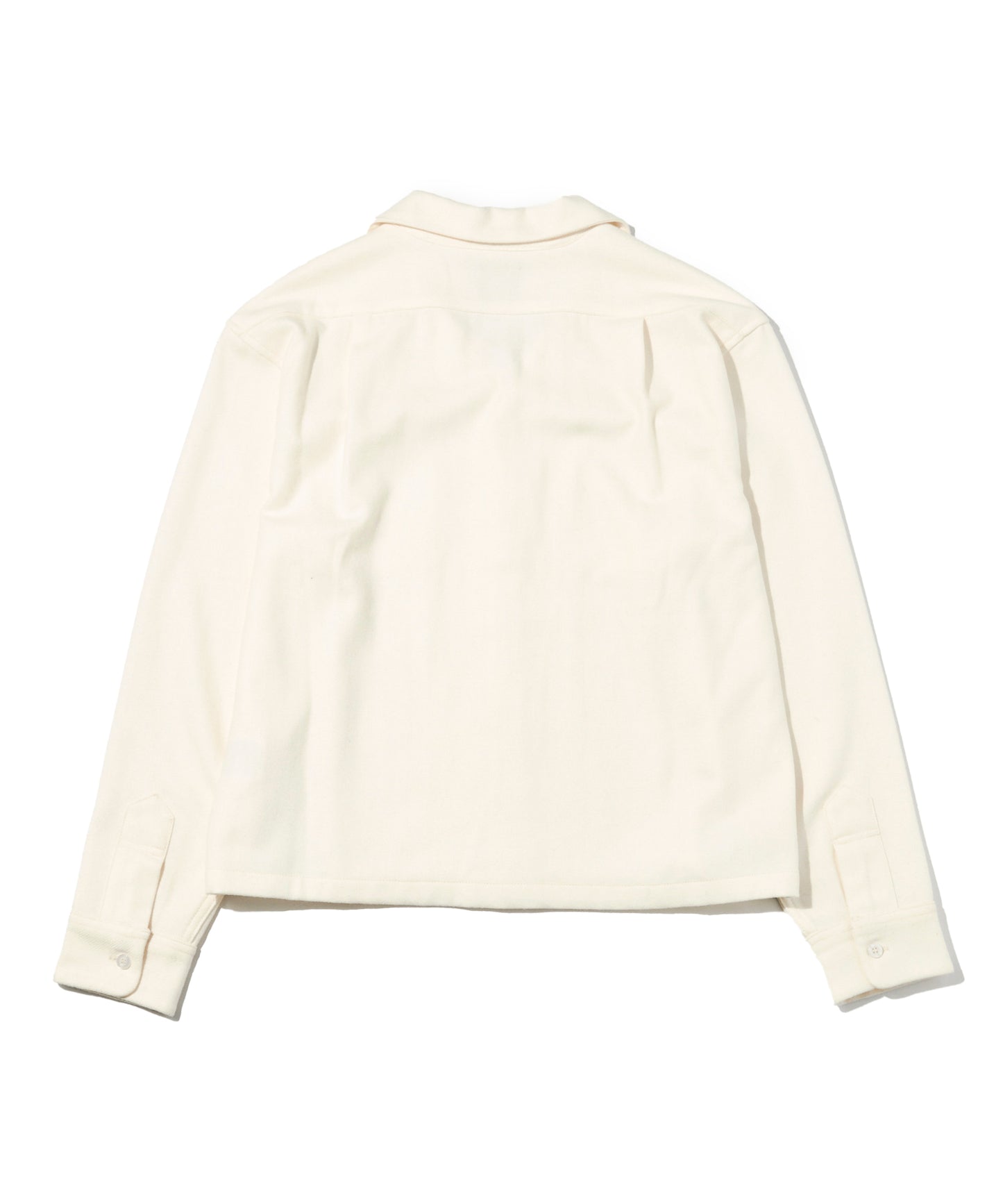 ウールオープンカラーシャツ[White]