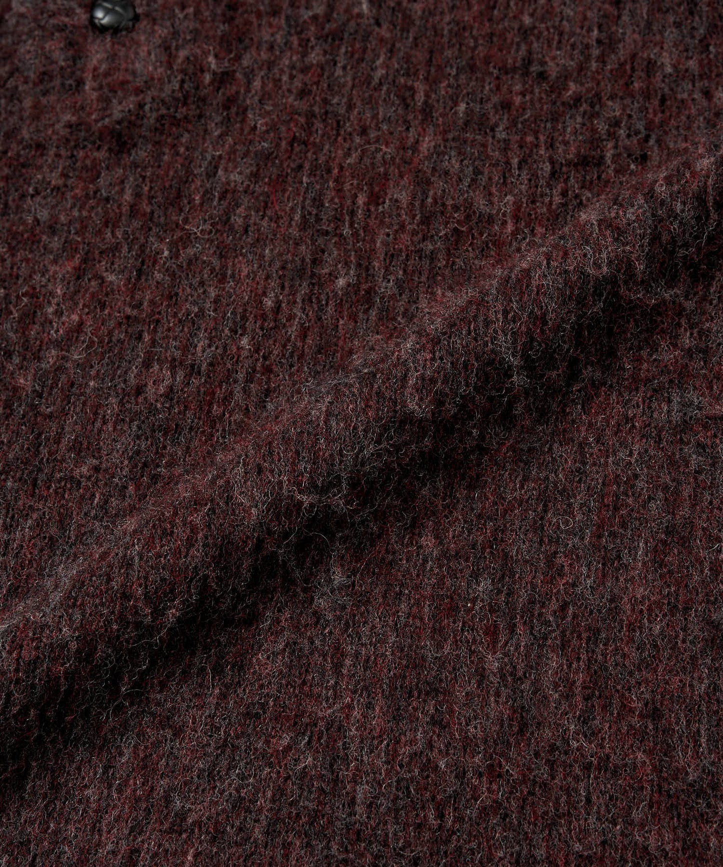 ヘンリーネックメランジウールニット[Burgundy]