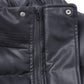 フェイクレザーパデットジャケット[Black]