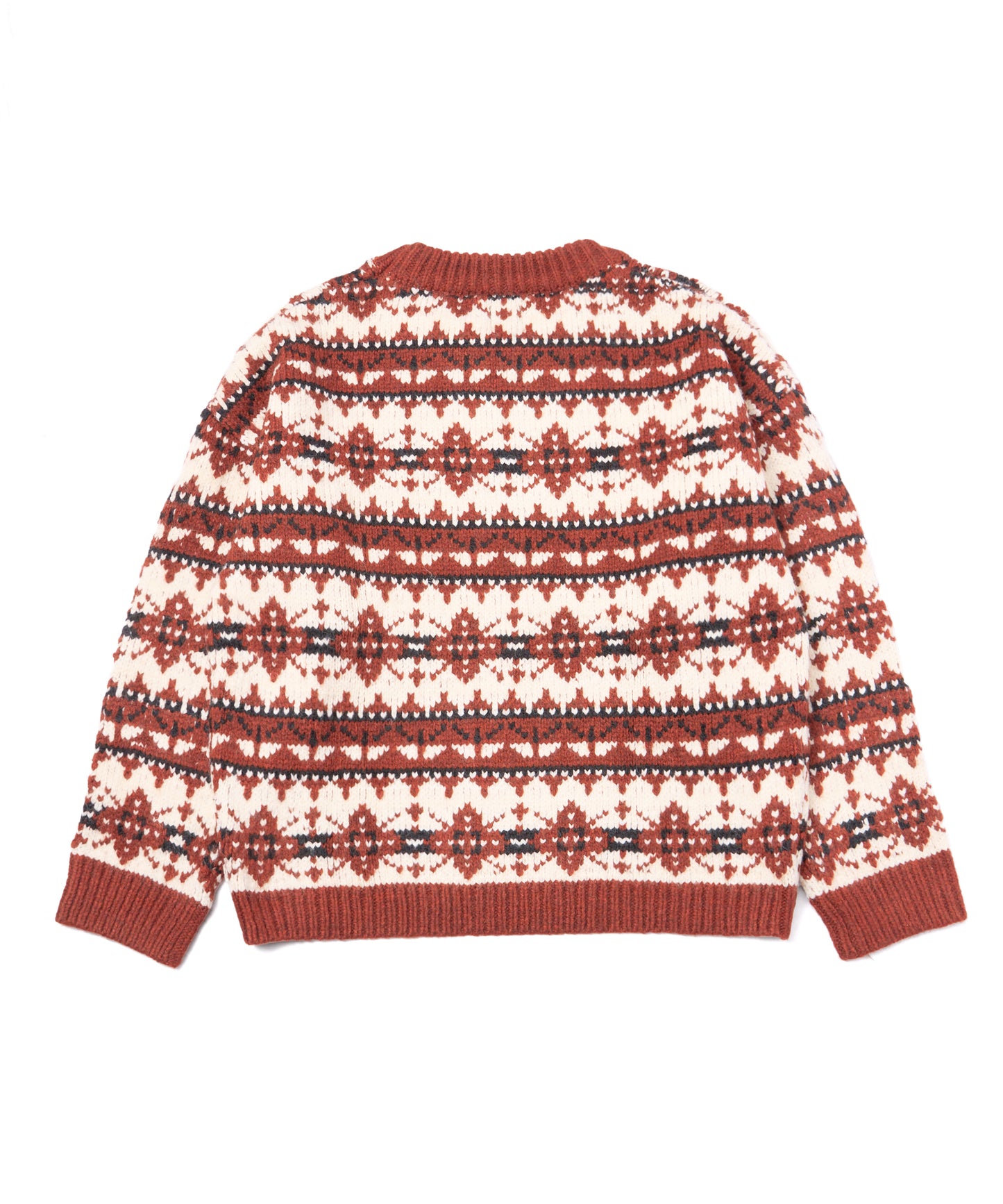 ノルディッククルーネックニット[Red]