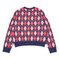 モヘアVネックニット[Argyle × Navy]