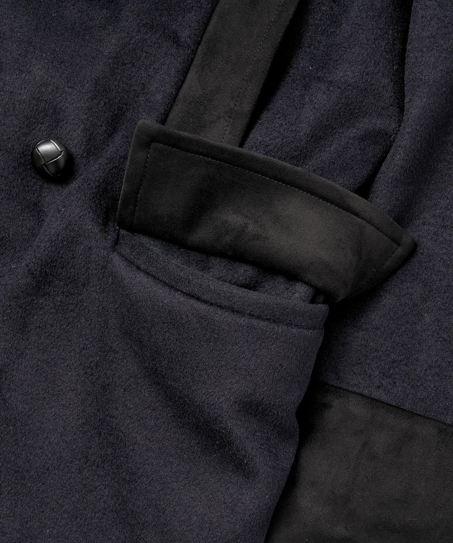 スエードデザインメルトンPコート[Navy]