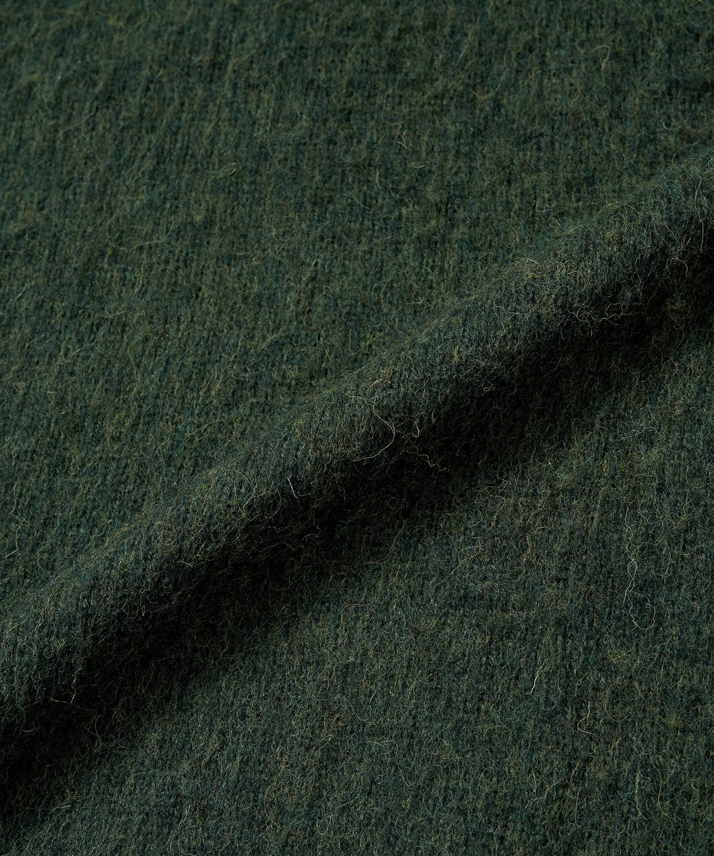 ヘンリーネックメランジウールニット[Green]