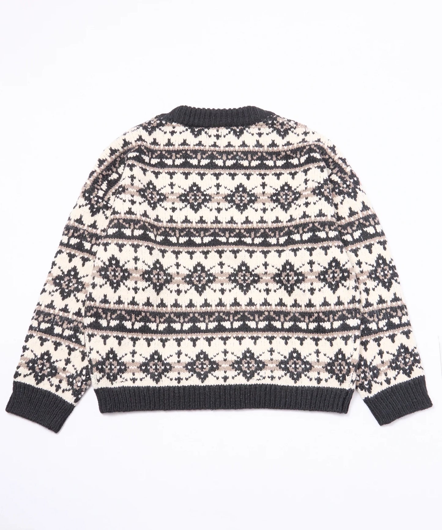 ノルディッククルーネックニット[Black]