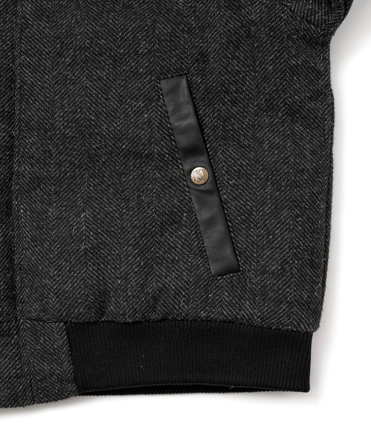 Noen レザーヨーク中綿ツイードジャケット Noen レザーヨーク中綿ツイードジャケット - メルカリ