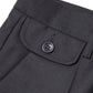 ポケットデザインストレートスラックス[Black]