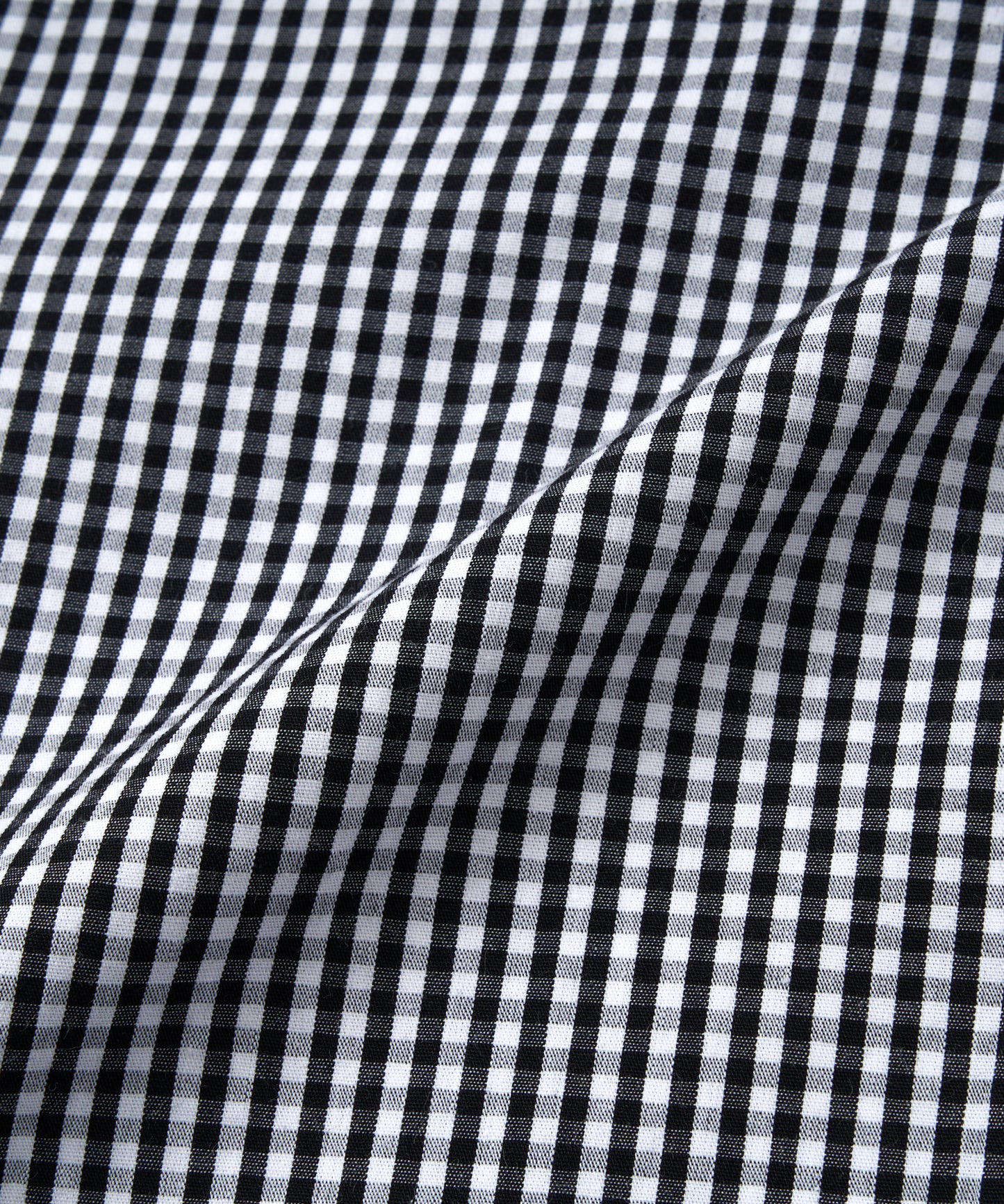 オープンカラーギンガムチェックシャツ[Black]