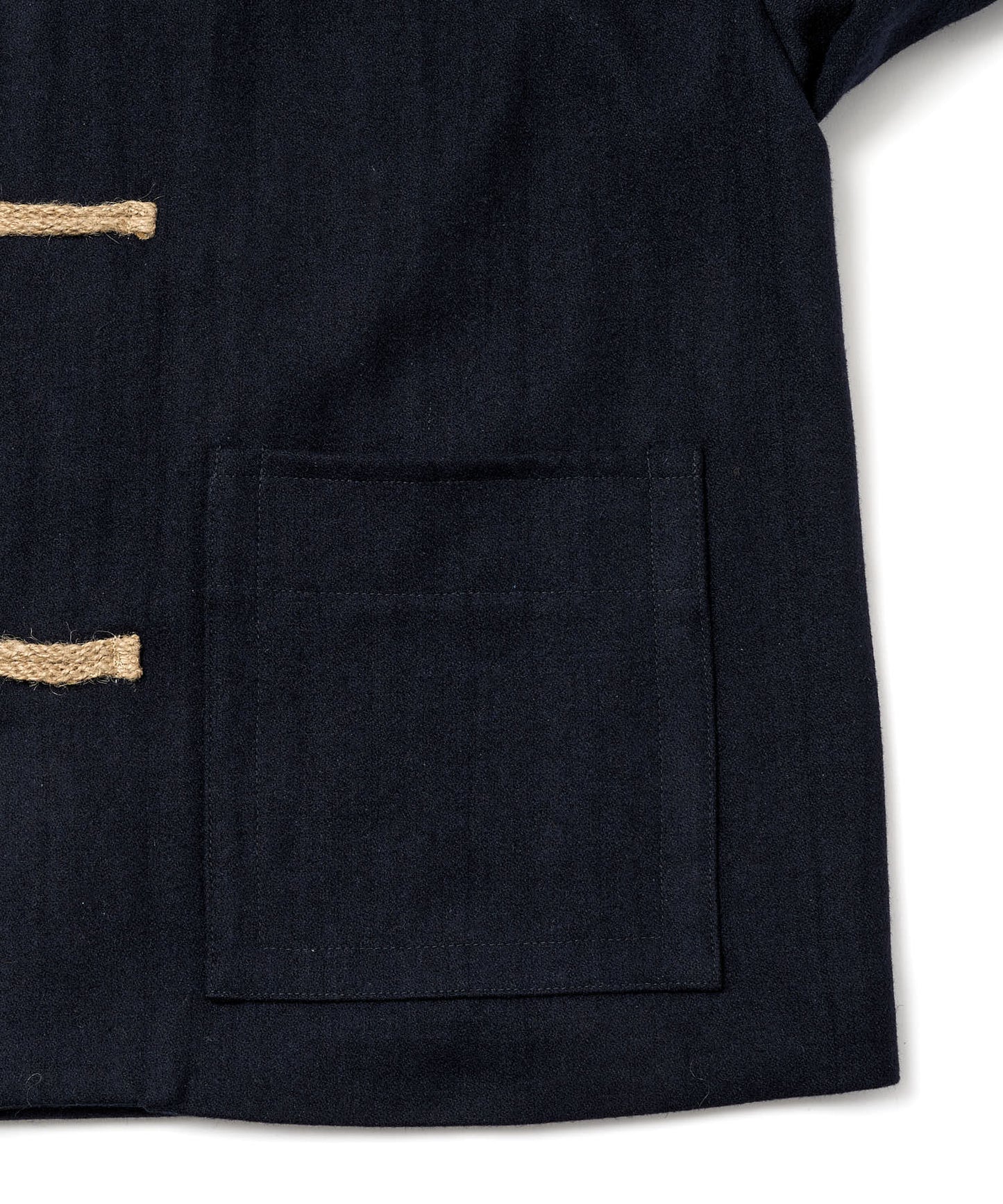 ウールメルトンダッフルブルゾン[Dark Navy]
