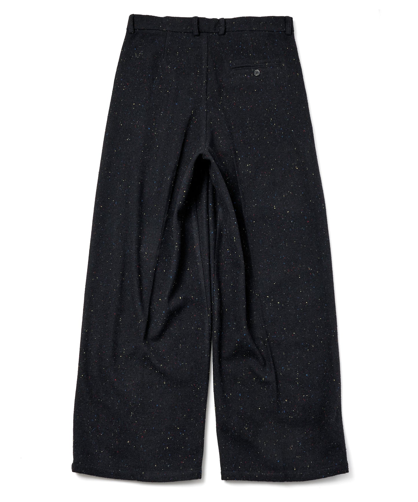 カラーネップタックワイドパンツ[Dark Navy]