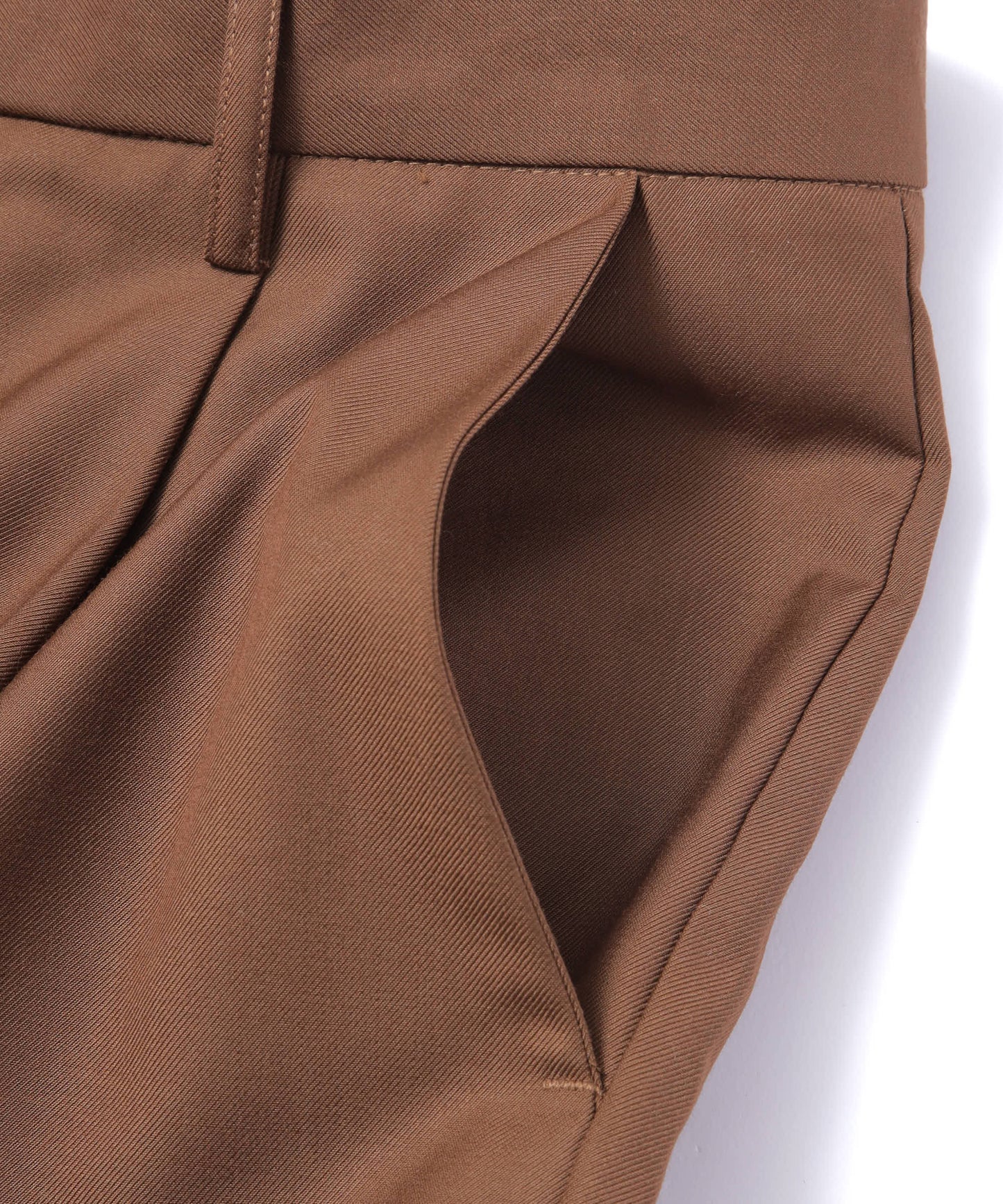ポケットデザインストレートスラックス[Brown]