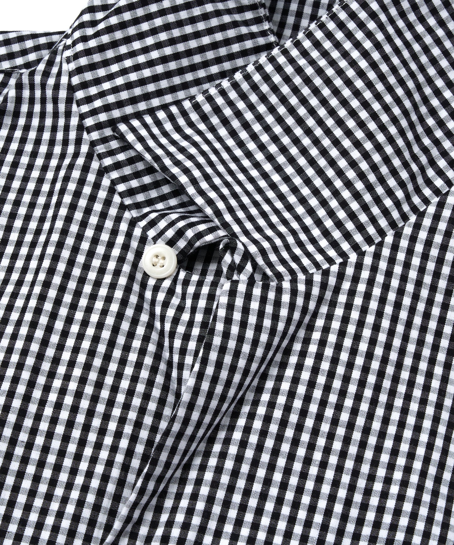 オープンカラーギンガムチェックシャツ[Black]