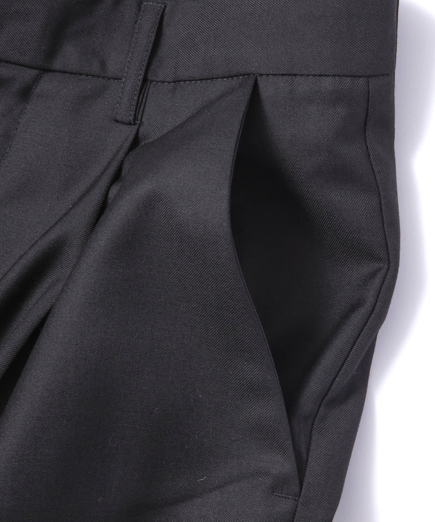 ポケットデザインストレートスラックス[Black]
