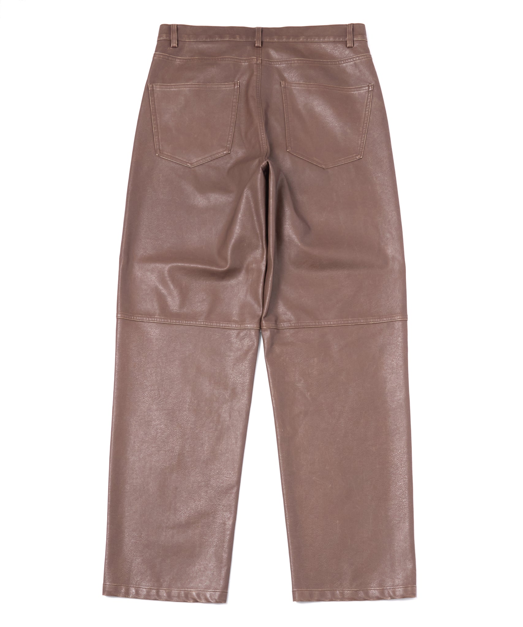 フェイクレザー5ポケットパンツ[Brown] – Noen