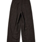 カラーネップタックワイドパンツ[Dark Brown]