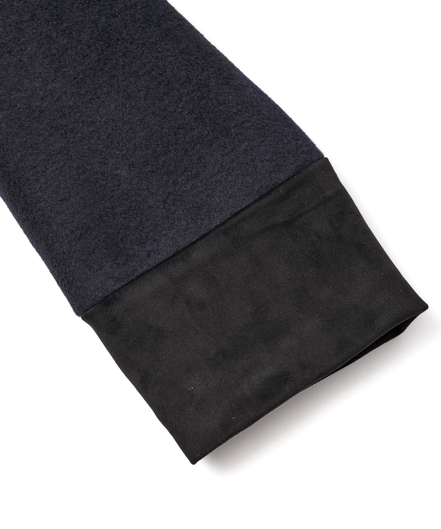 スエードデザインメルトンPコート[Navy]