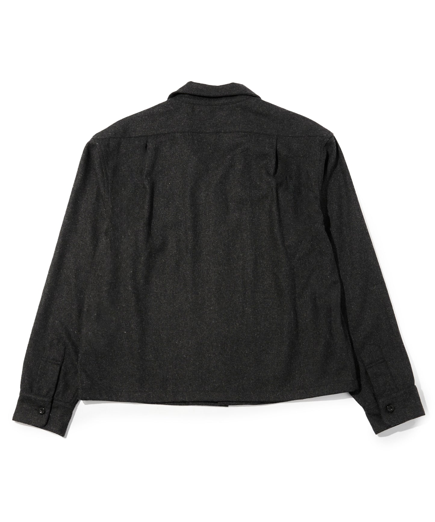 ウールオープンカラーシャツ[Charcoal Gray]