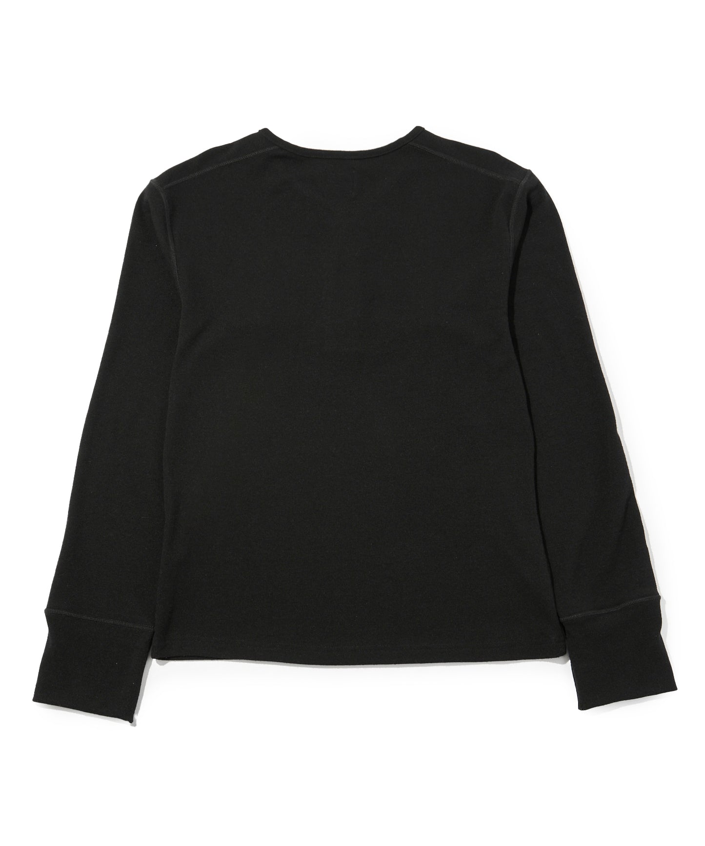Vネックヘンリーニットソー[Black]