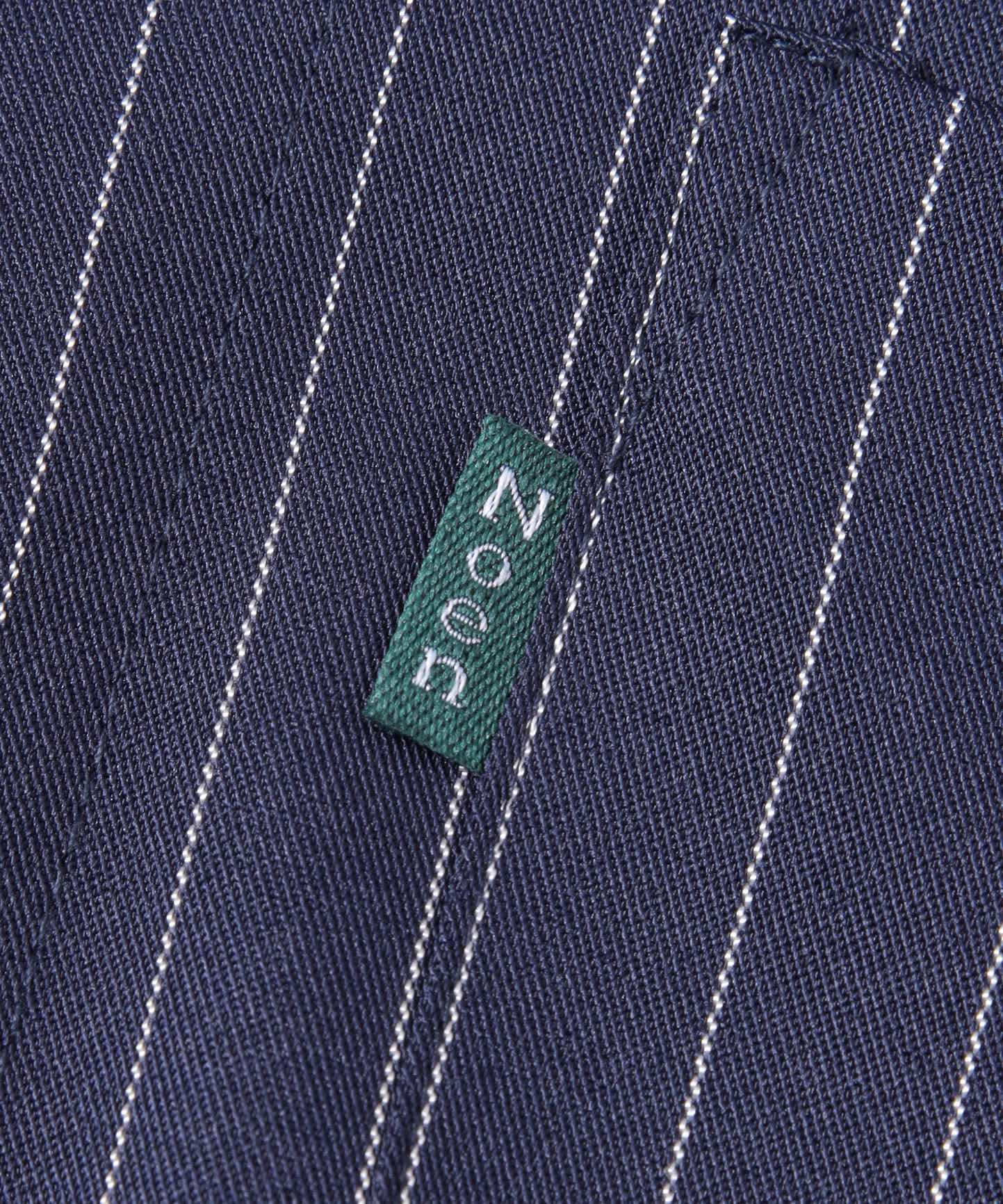 ストライプオープンカラーワークシャツ[Navy]