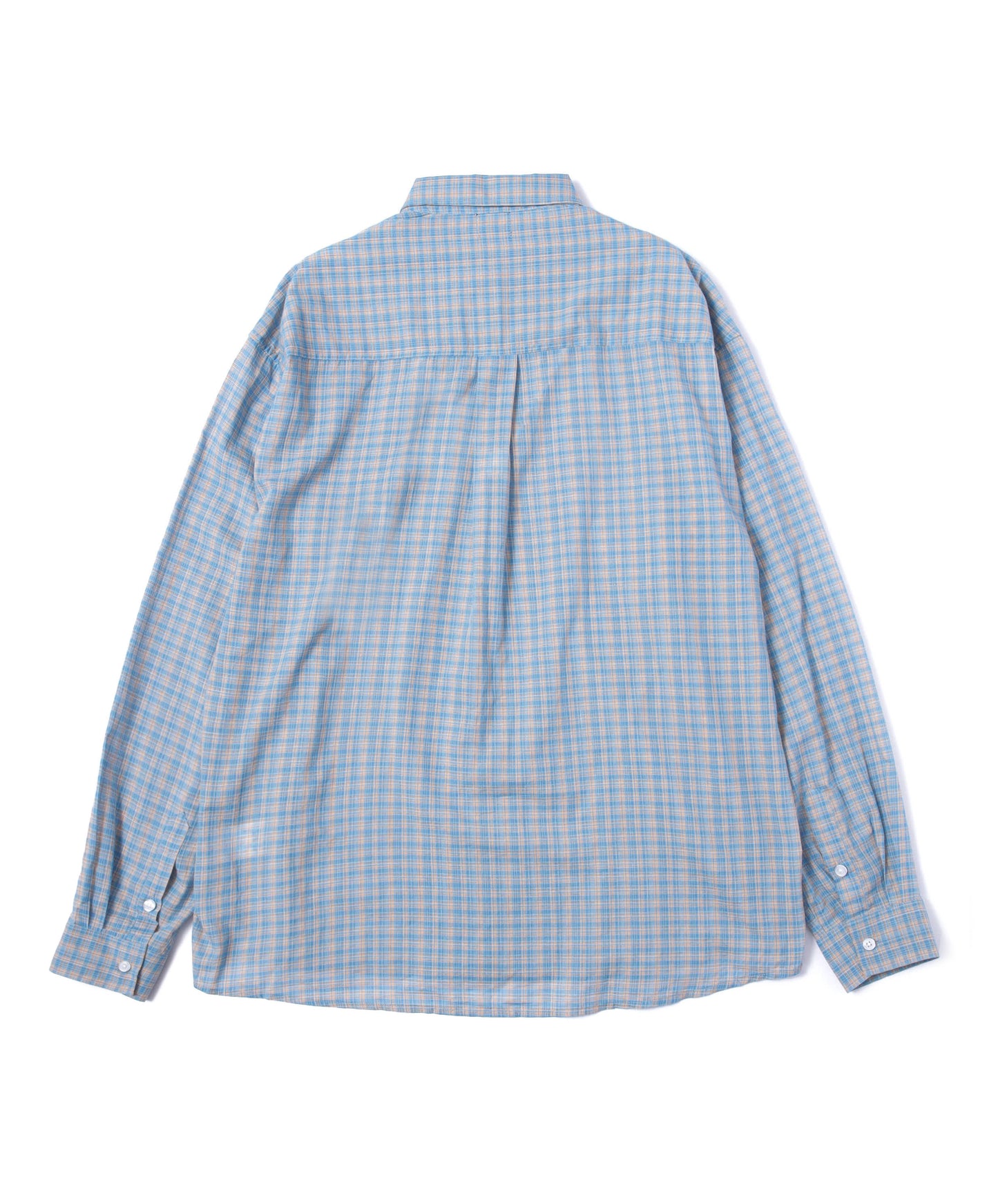 グラフチェックボタンダウンシャツ[Light Blue]
