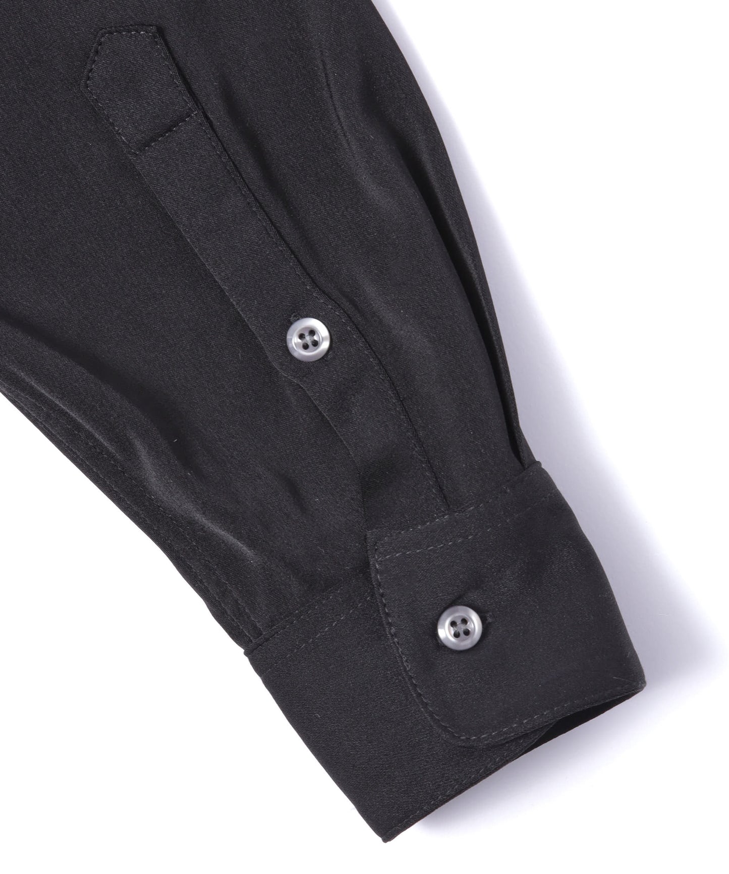 ドレープドレスシャツ[Black]