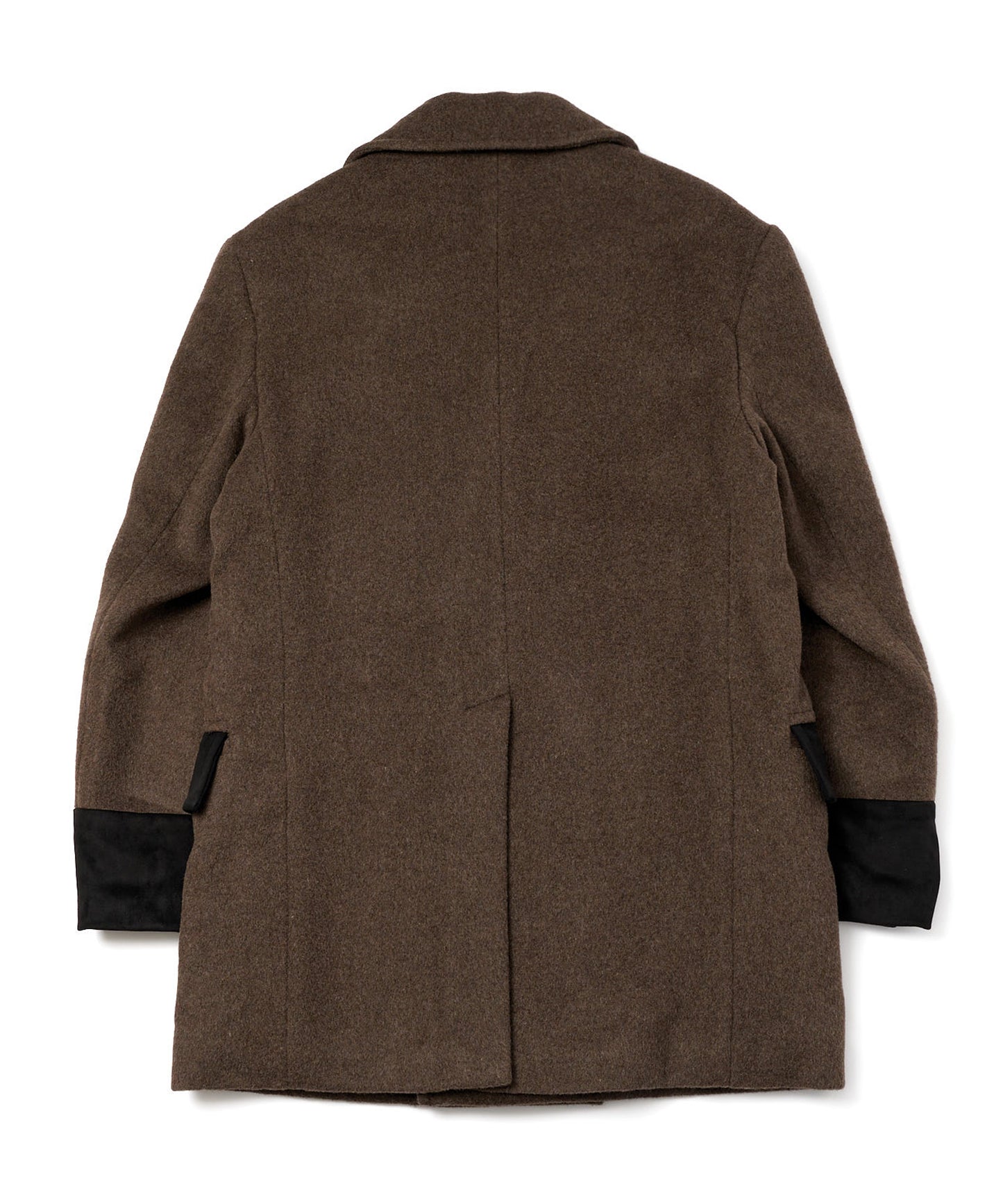 スエードデザインメルトンPコート[Brown]
