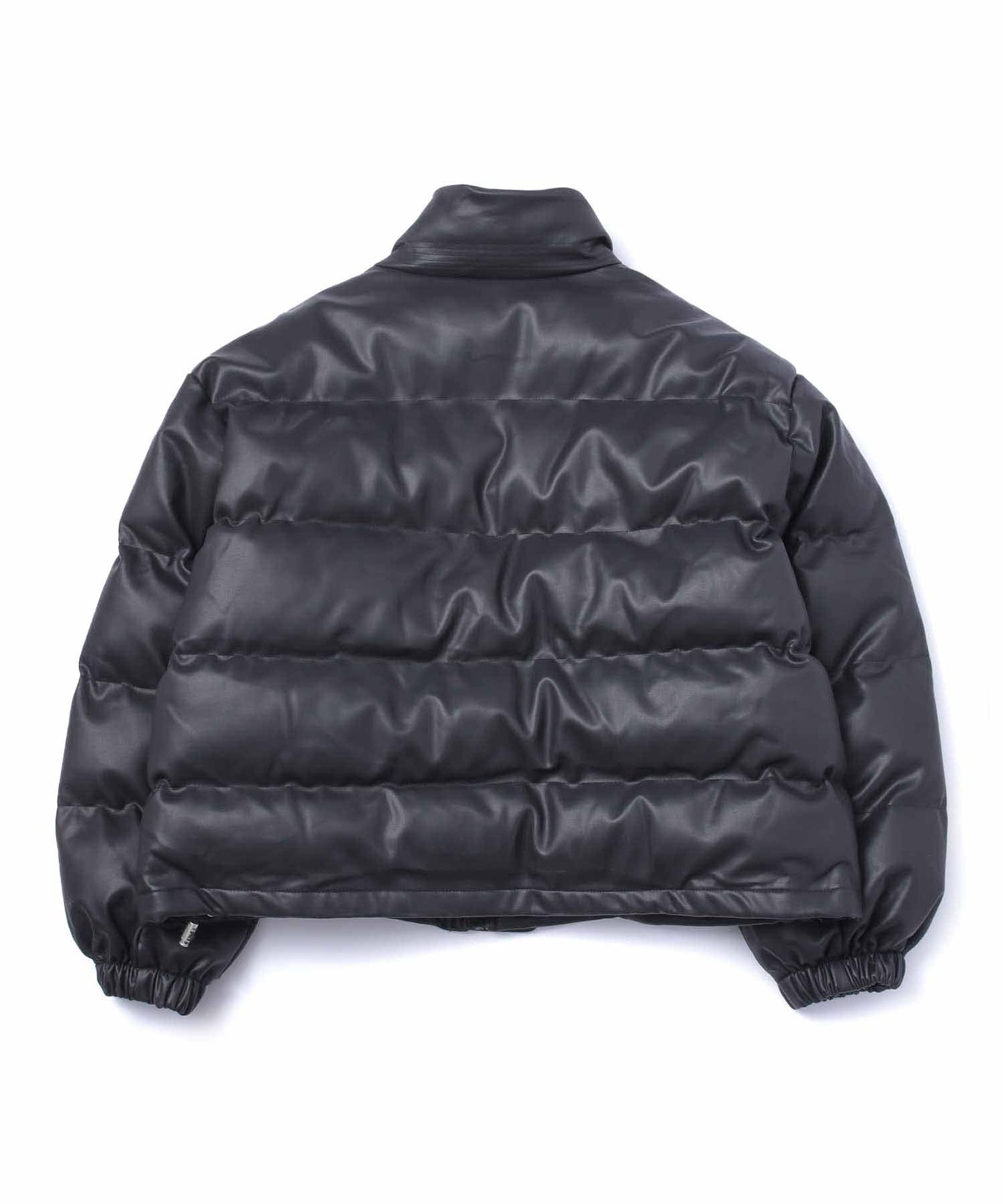フェイクレザーパデットジャケット[Black]