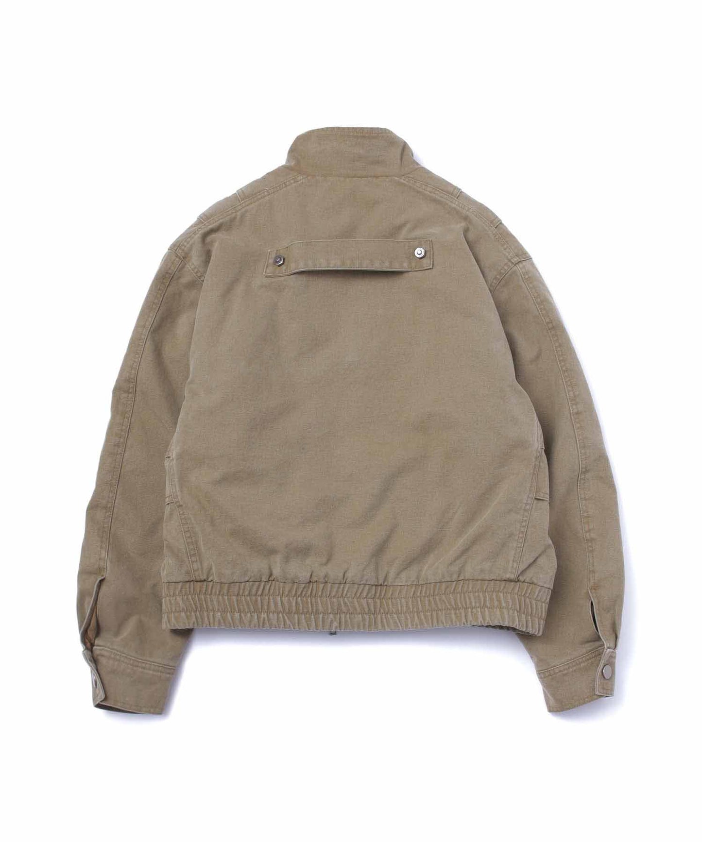 ウォッシュドコットンバイカーブルゾン[Beige]