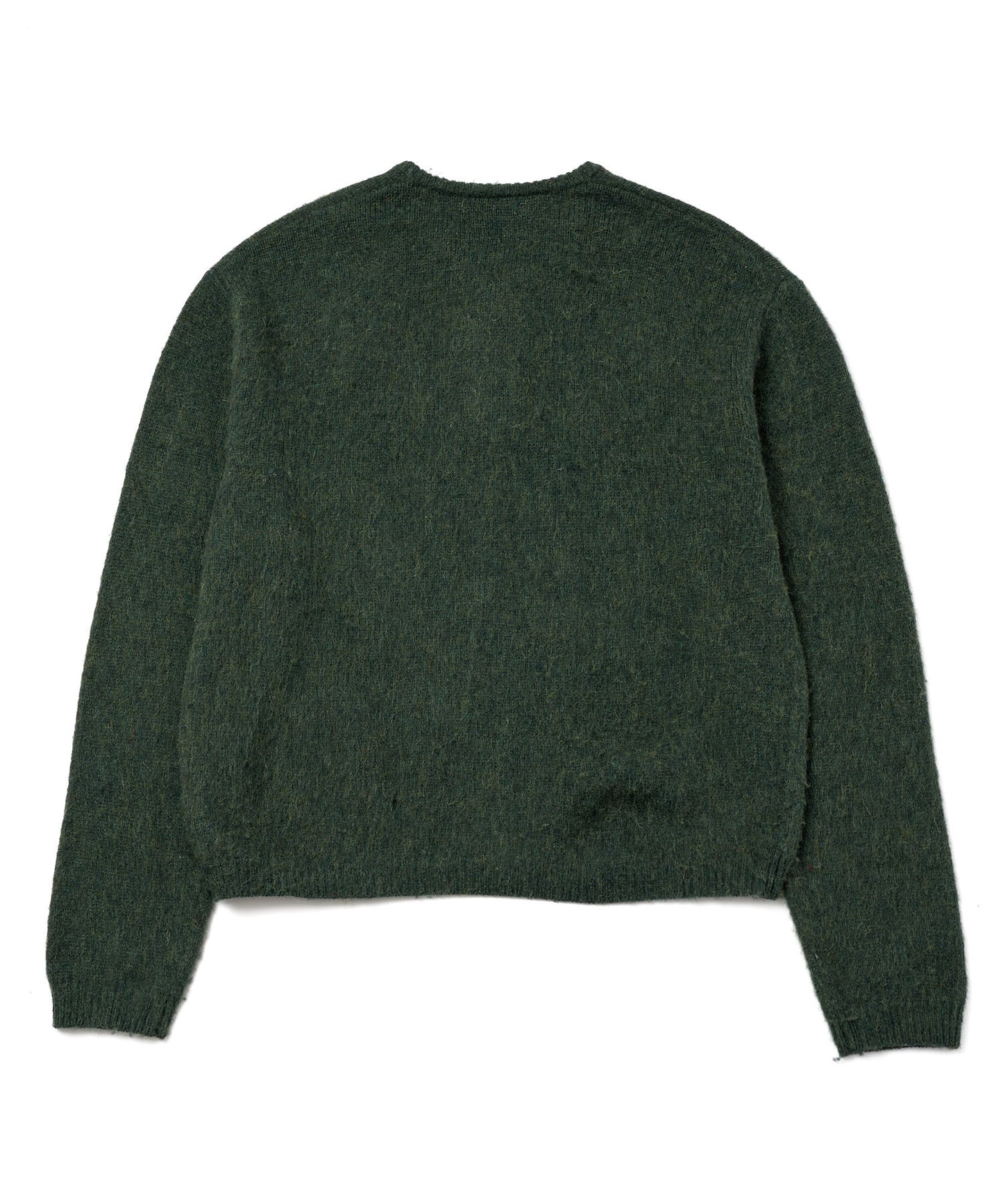 ヘンリーネックメランジウールニット[Green]