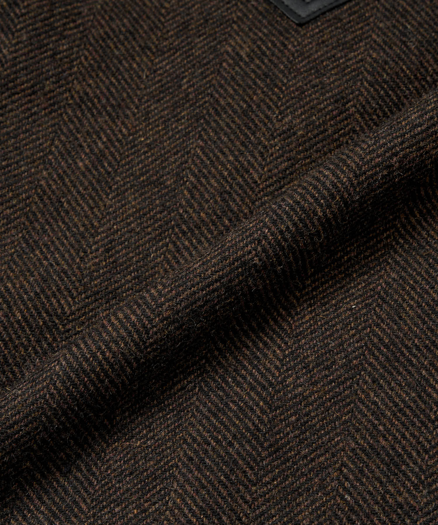 レザーヨーク中綿ツイードジャケット[Brown] – Noen