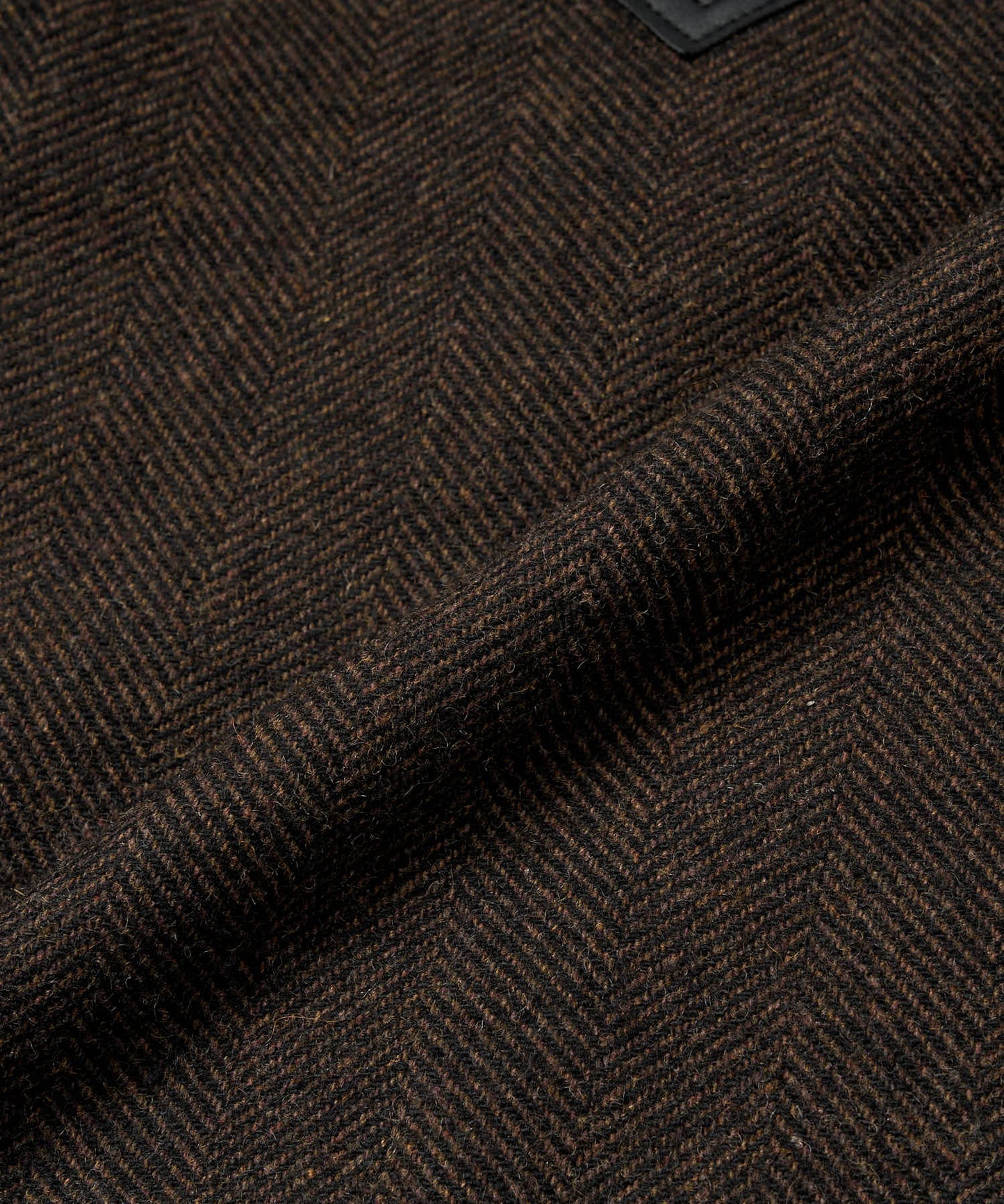 レザーヨーク中綿ツイードジャケット[Brown]