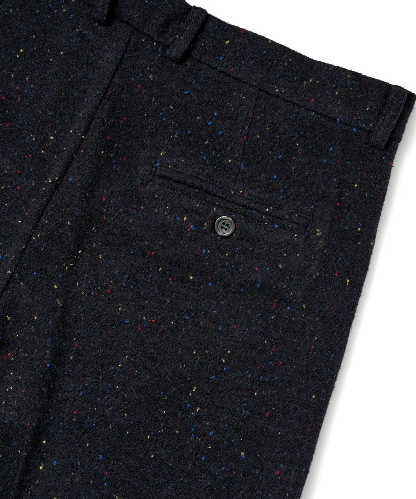 カラーネップタックワイドパンツ[Dark Navy]