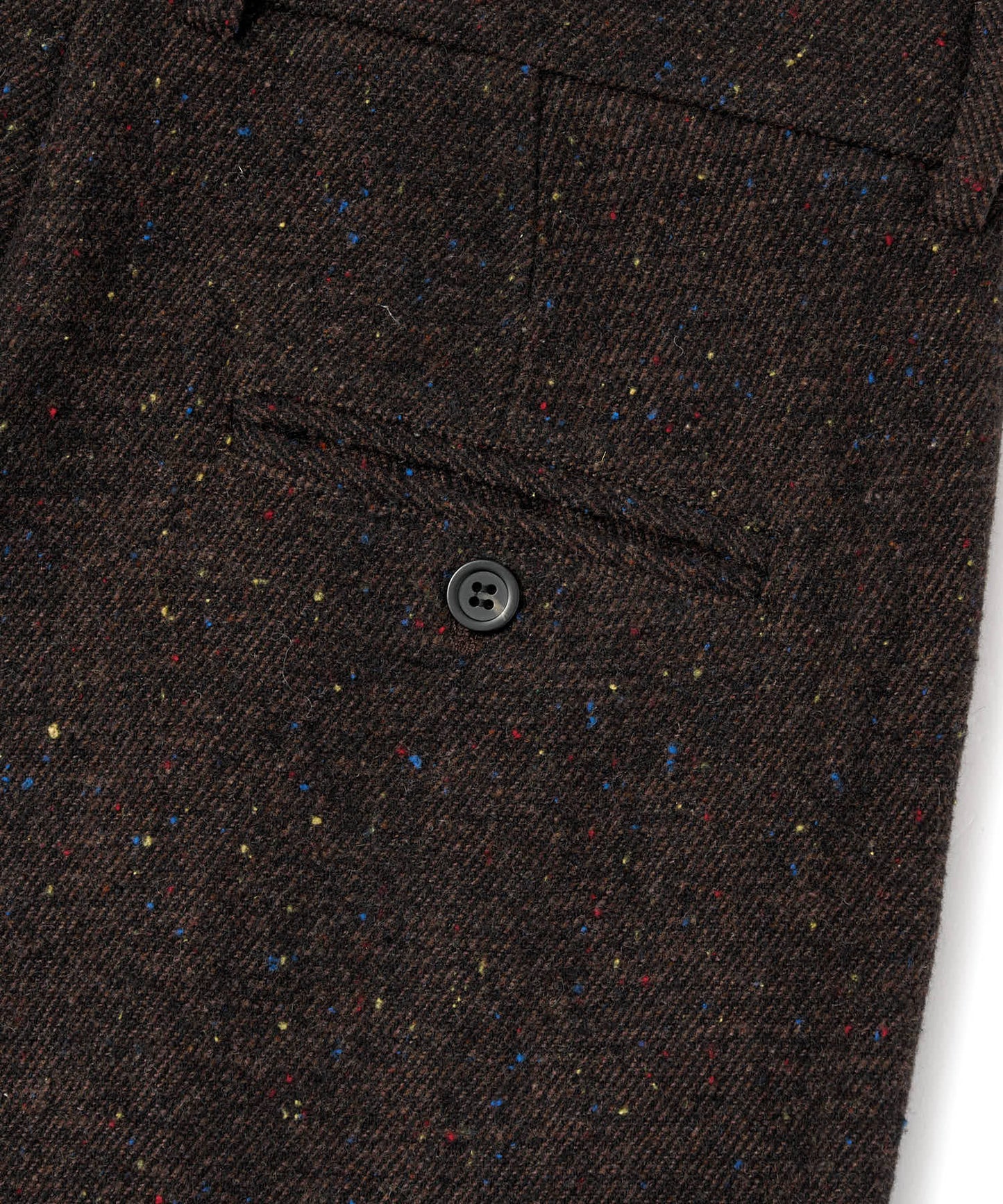 カラーネップタックワイドパンツ[Dark Brown]