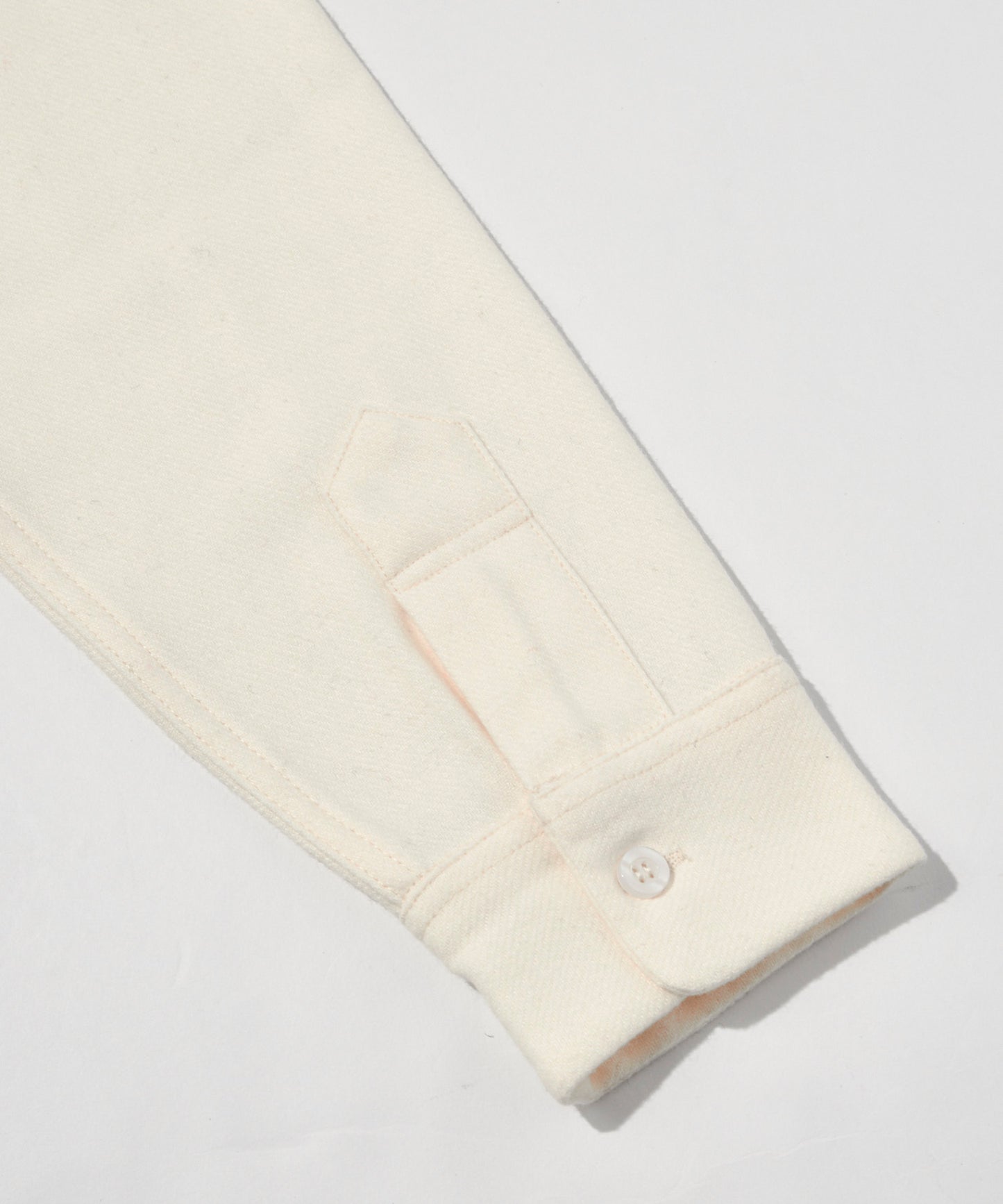 ウールオープンカラーシャツ[White]